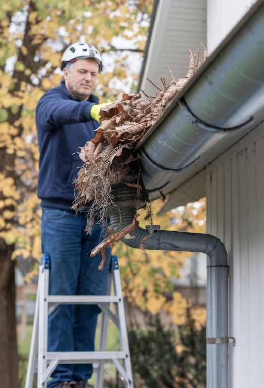 Gutter Cleaning Process