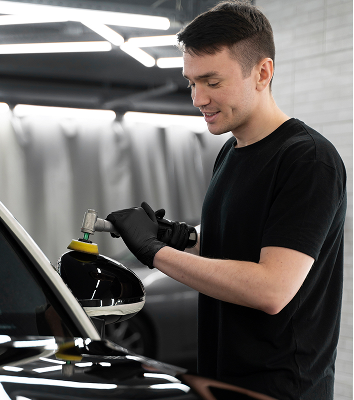 close up car care process